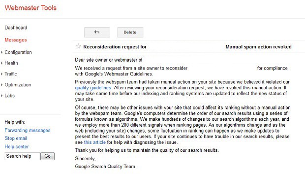 Reconsideration Request